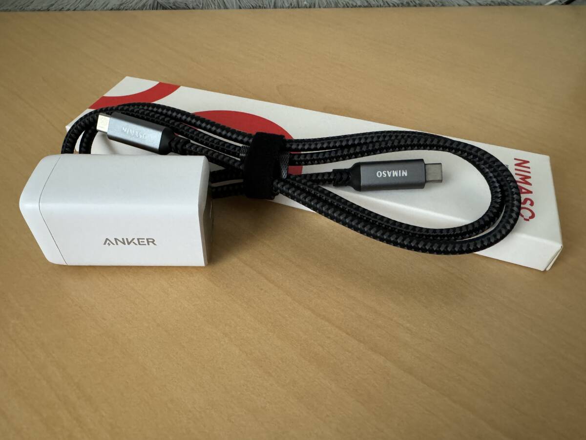 【USED】ANKER 725 Charger(65W) & Nimaso USB Type C Thunderbolt 3 ケーブル(1M)_画像1