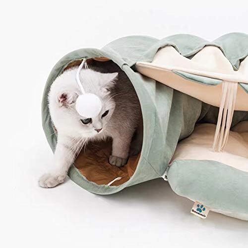ねこトンネル 猫ハウス キャットトンネル 猫ベッド ペットハウス おもちゃ 折りたたみ 収納便利の画像2