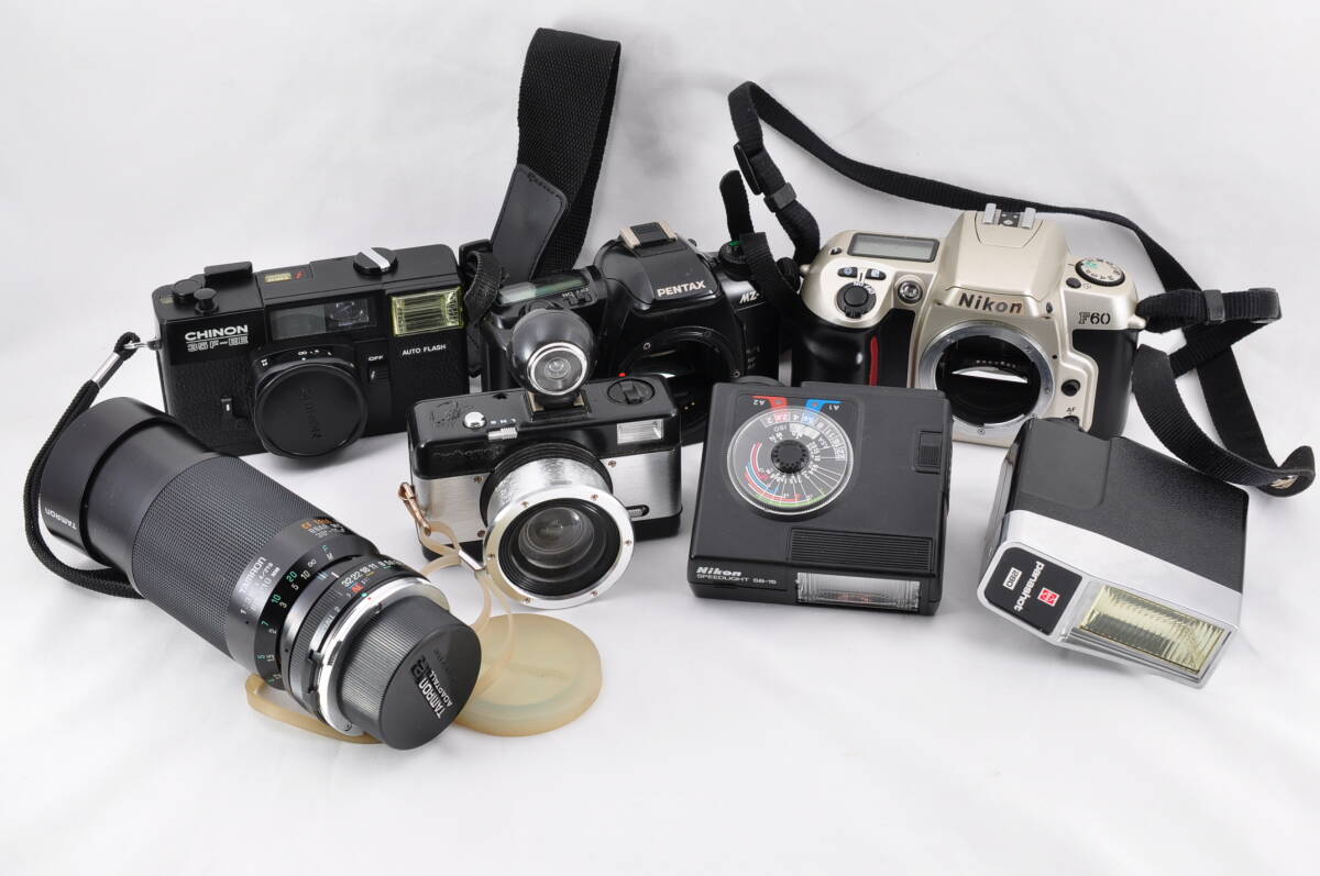 フィルムカメラ ニコン F60 speedlight SB-15 パナショット 280 pentax mz-10 CHINON 35F-EE の画像1