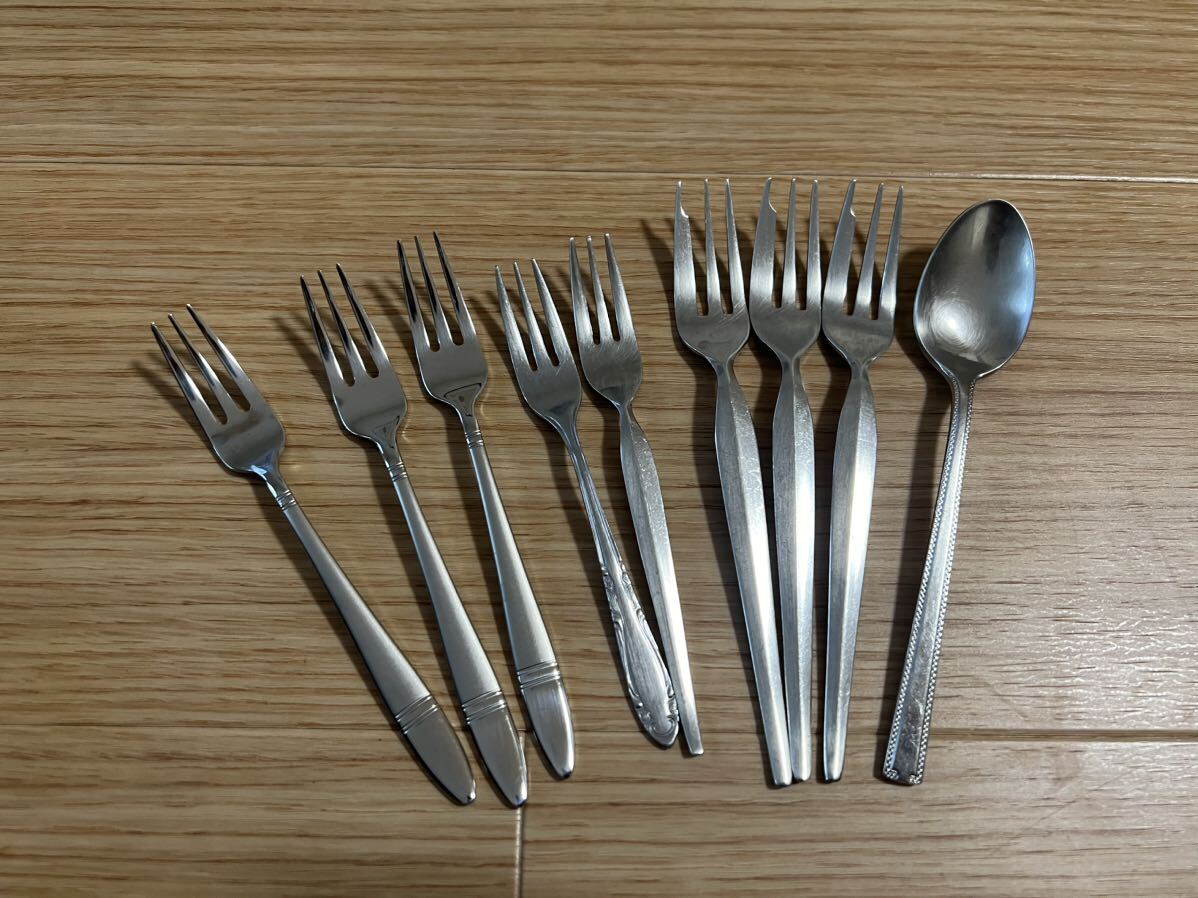 USED LUCKY WOOD Lucky wood fork Pooh n9 pcs set secondhand goods 