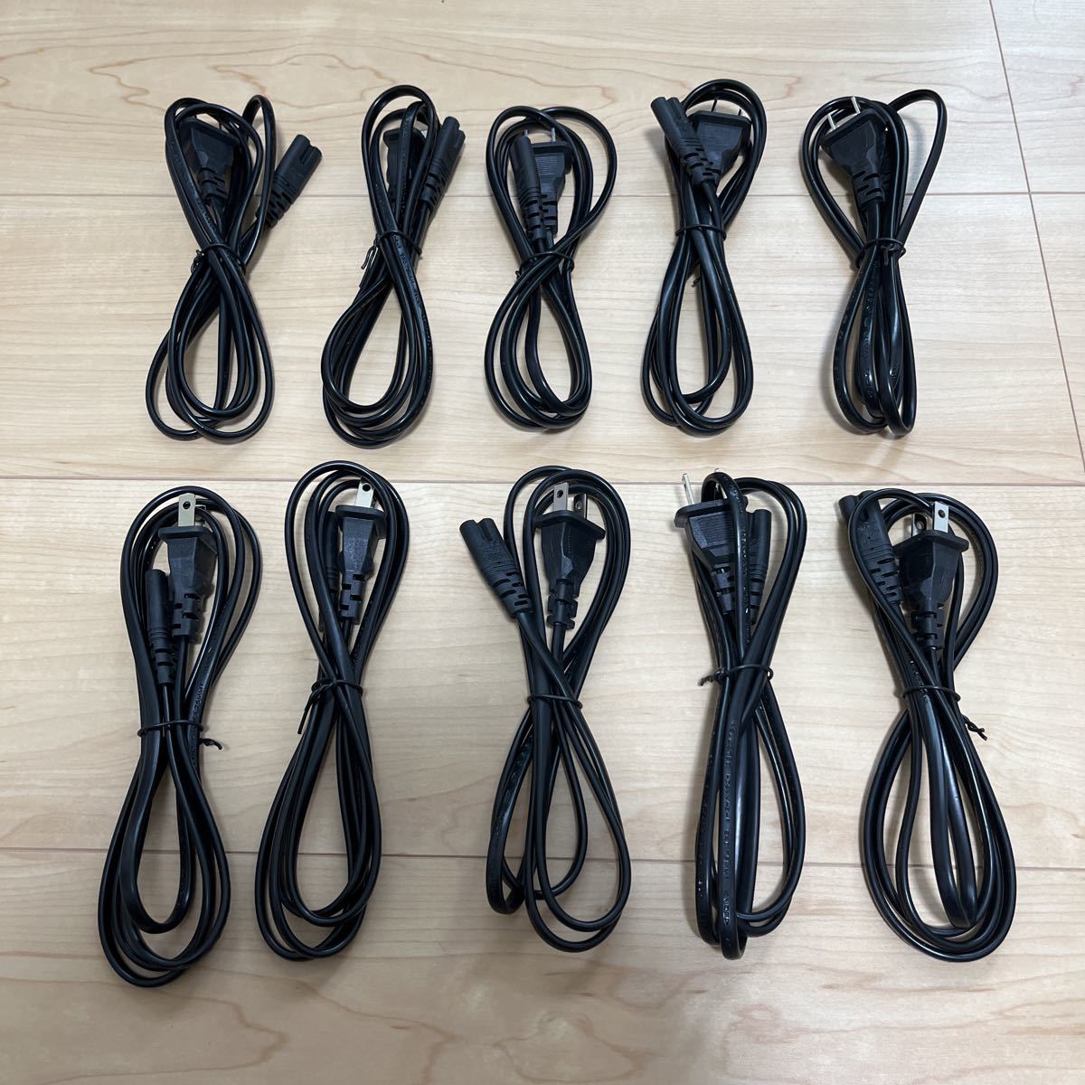 [ new goods * free shipping ]10ps.@ set sale glasses cable set 1.5M power supply cable / power cord / glasses code /2 core code printer - game machine etc. 