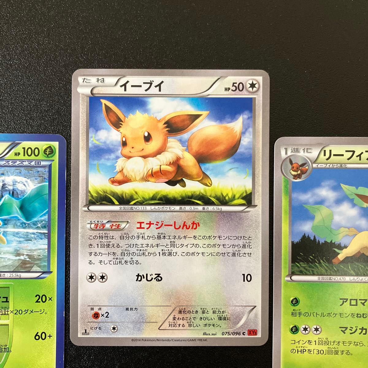 ブイズ 3枚セット イーブイ(XY3) リーフィア(BW8 プラズマ団 ブイズ 3枚セット イーブイ(XY3) リーフィア(BW8 プラズマ団