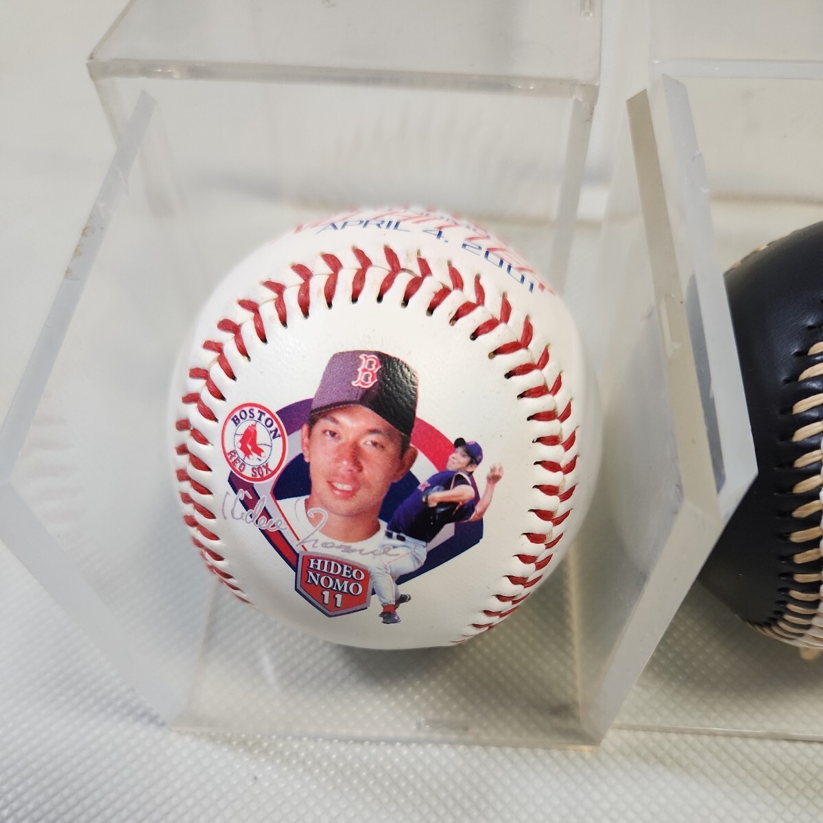 野茂英雄さん記念ボール　2球セット　メジャーリーグ　ボストン・レッドソックス　_画像2