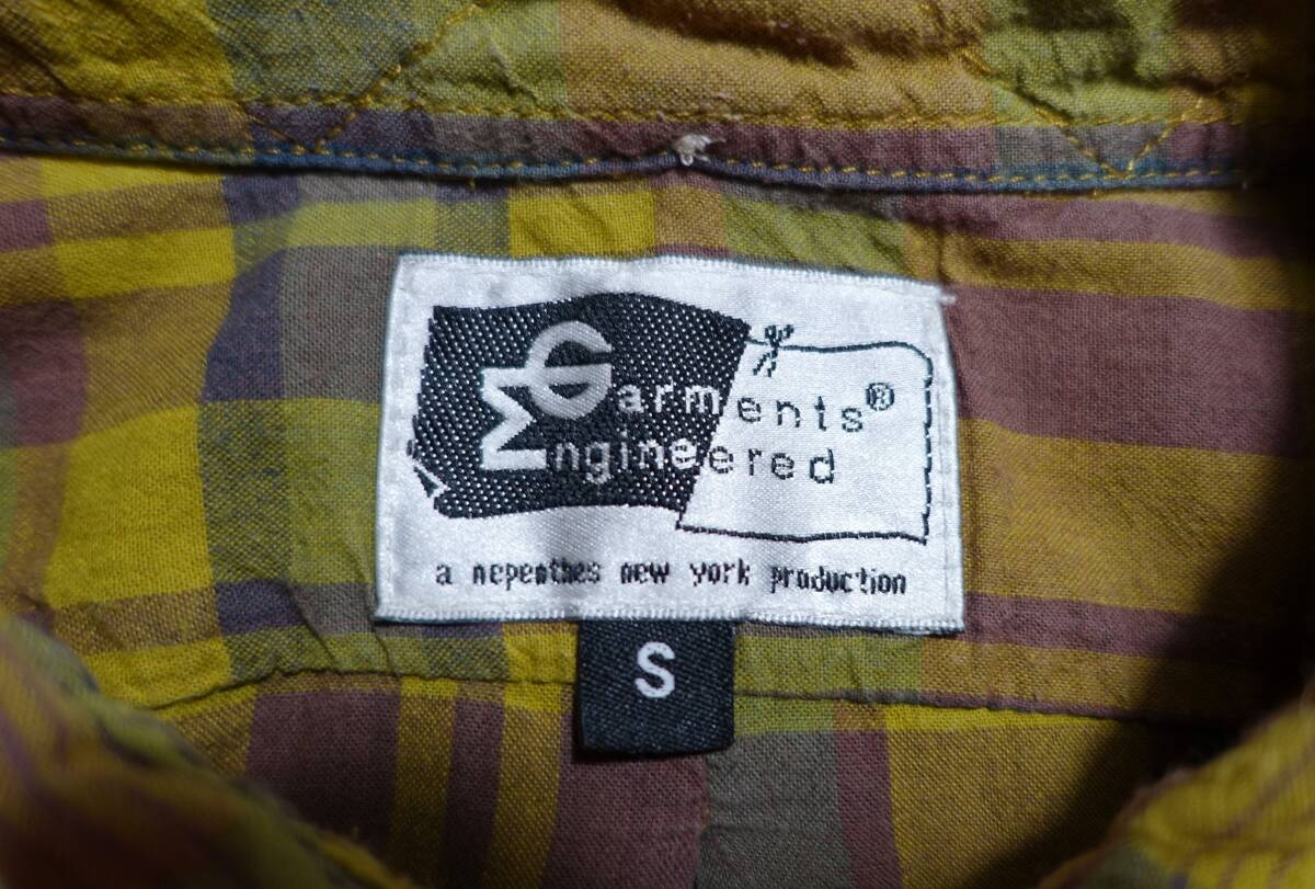 Engineered Garments/エンジニアドガーメンツ◆シャツ 半袖 ボタンダウン プルオーバー マスタード系 エンジニアードガーメンツ_画像6