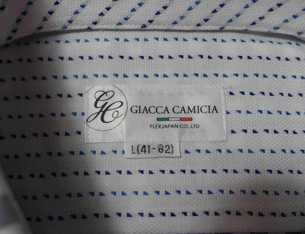 未使用品★GIACCA CAMICIA◆シャツ カッタウェイ チェック 形態安定 クールビズ FLEX JAPAN フレックスジャパン_画像5