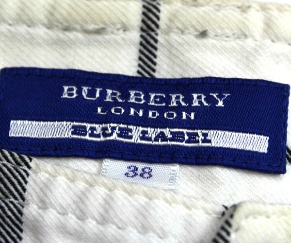 バーバリー ブルーレーベル BURBERRY BLUE LABEL ノバチェック 微ストレッチクロップドパンツ カジュアル ゴルフにも サイズ38 0324g_画像5