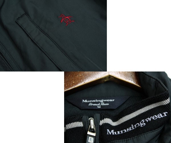 マンシングウェア Munsingwear フルジップゴルフジャケット ウインドジャケット 各種スポーツ カジュアルにも サイズM 0327c_画像4