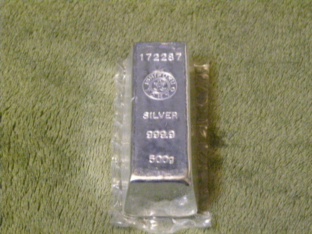 純銀 500g 銀地金 シルバー インゴット SILVER 999.9 (a)の画像6