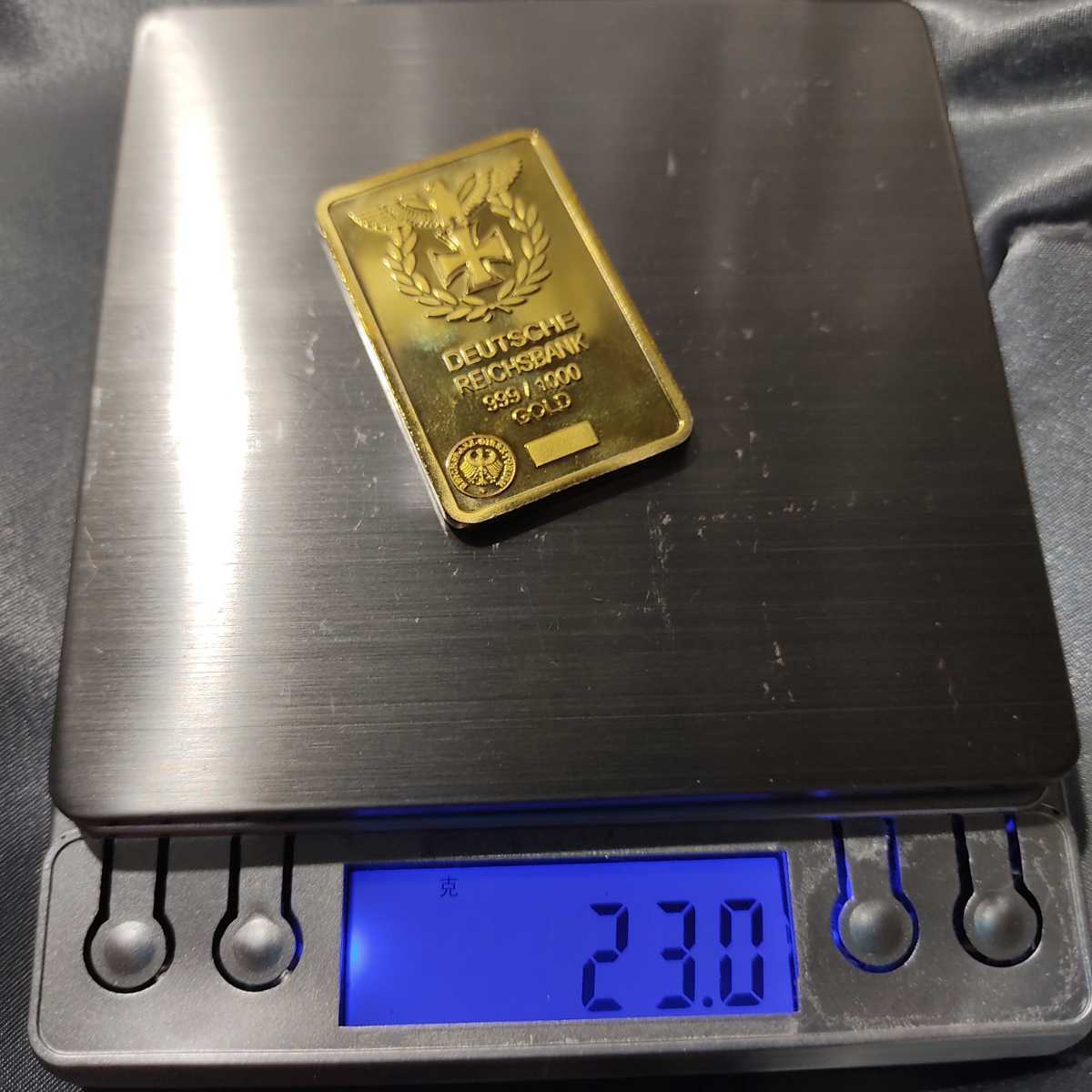 1円スタート ゴールド カラー インゴット 18K Gold Plated 18KGP 鍍金 アンティーク ingot コイン レプリカ 23.0g 6_画像2