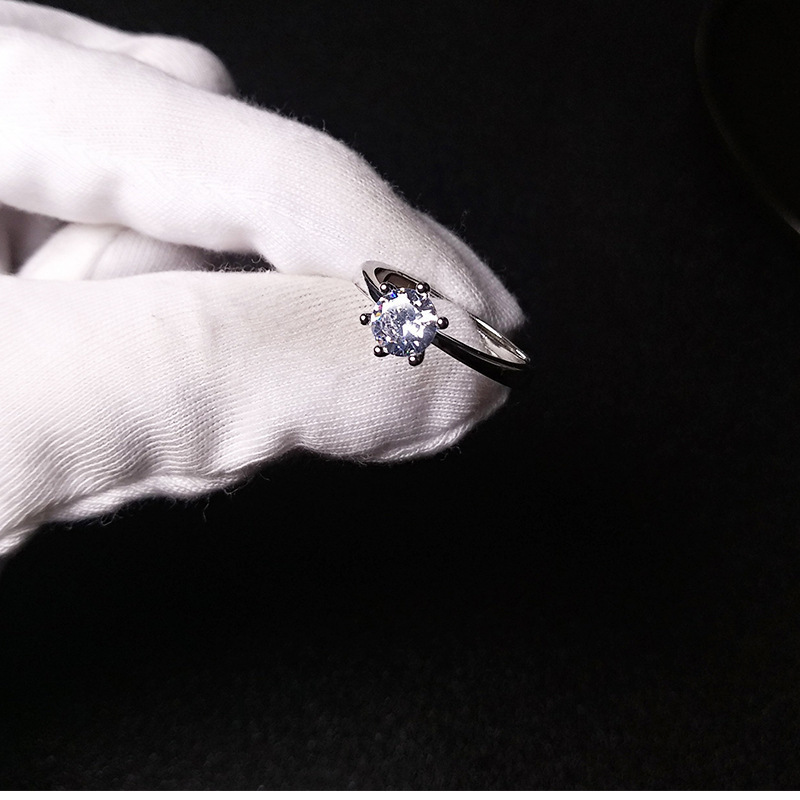 1 jpy start one bead diamond ring CZ Cubic Zirconia ring 0.8 carat corresponding free size piling attaching lady's 154