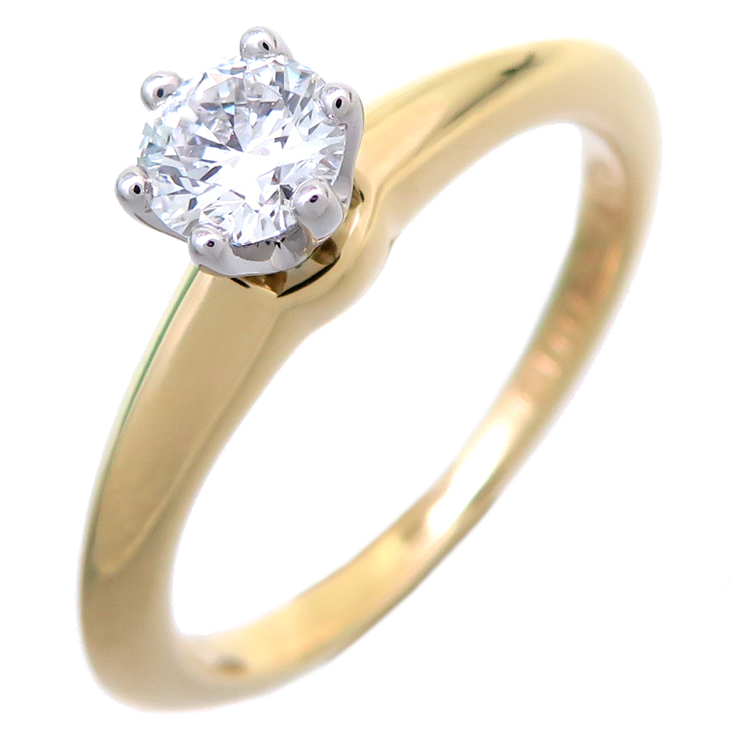 ［飯能本店］TIFFANY&Co. ティファニー 0.21ct ダイヤモンド ソリティア リング・指輪 750イエローゴールド 5号 レディース DH80232