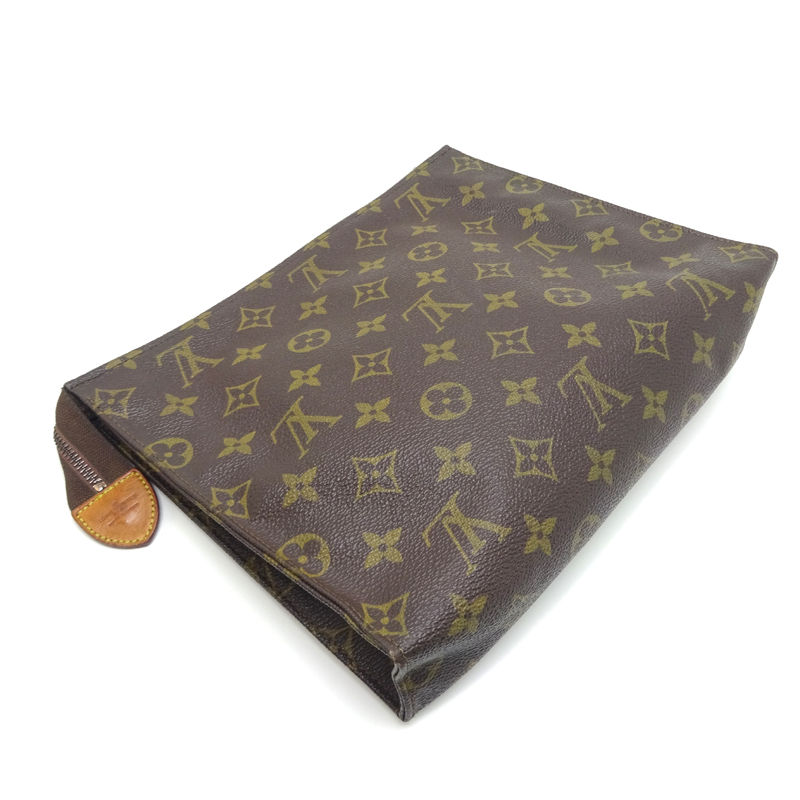 ［飯能本店］LOUIS VUITTON LV ルイ・ヴィトン ポッシュ トワレット 26 M47542（廃番） セカンドバッグ モノグラム ブラウン DH80216_画像3