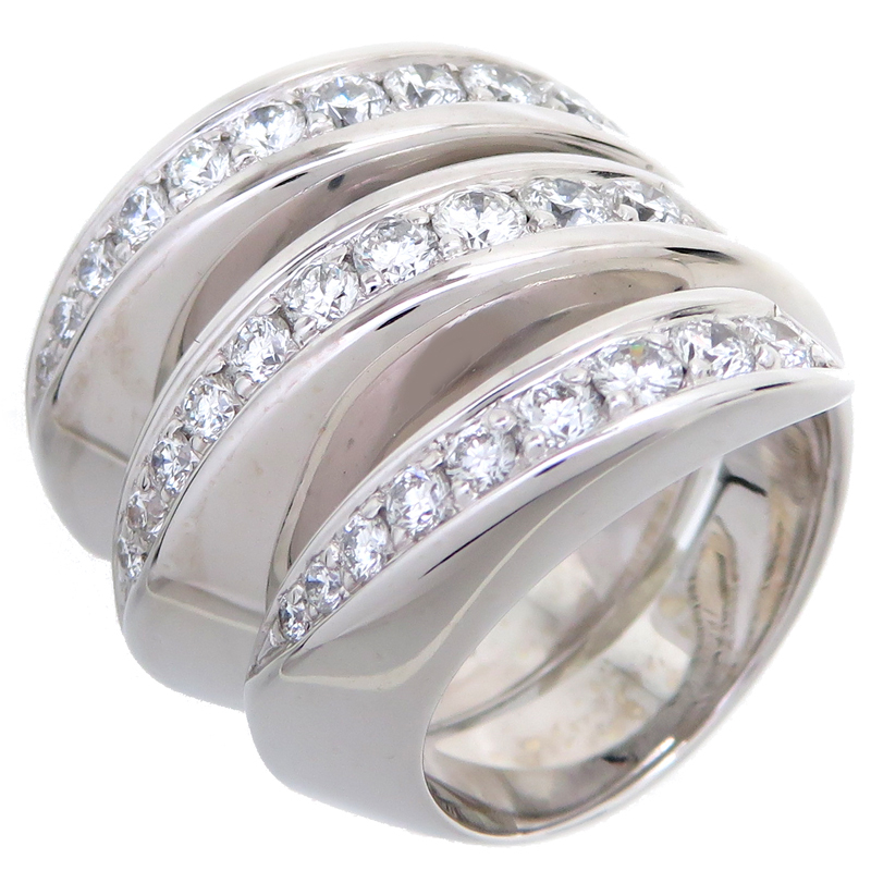 ［飯能本店］FRED フレッド #49 セルパンティン ダイヤモンド リング・指輪 750ホワイトゴールド 9号 レディース DH80320