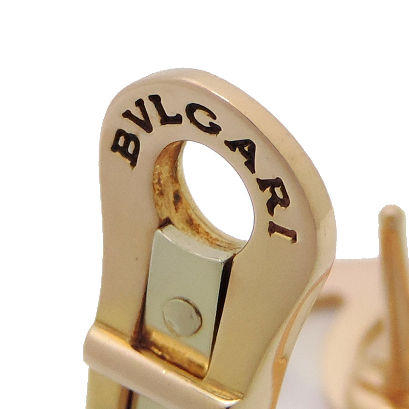 ［銀座店］BVLGARI ブルガリ インタルシオ ダイヤモンド マザーオブパール ※ 片側のみ ピアス 750ピンクゴールド ホワイト DH80297_画像6