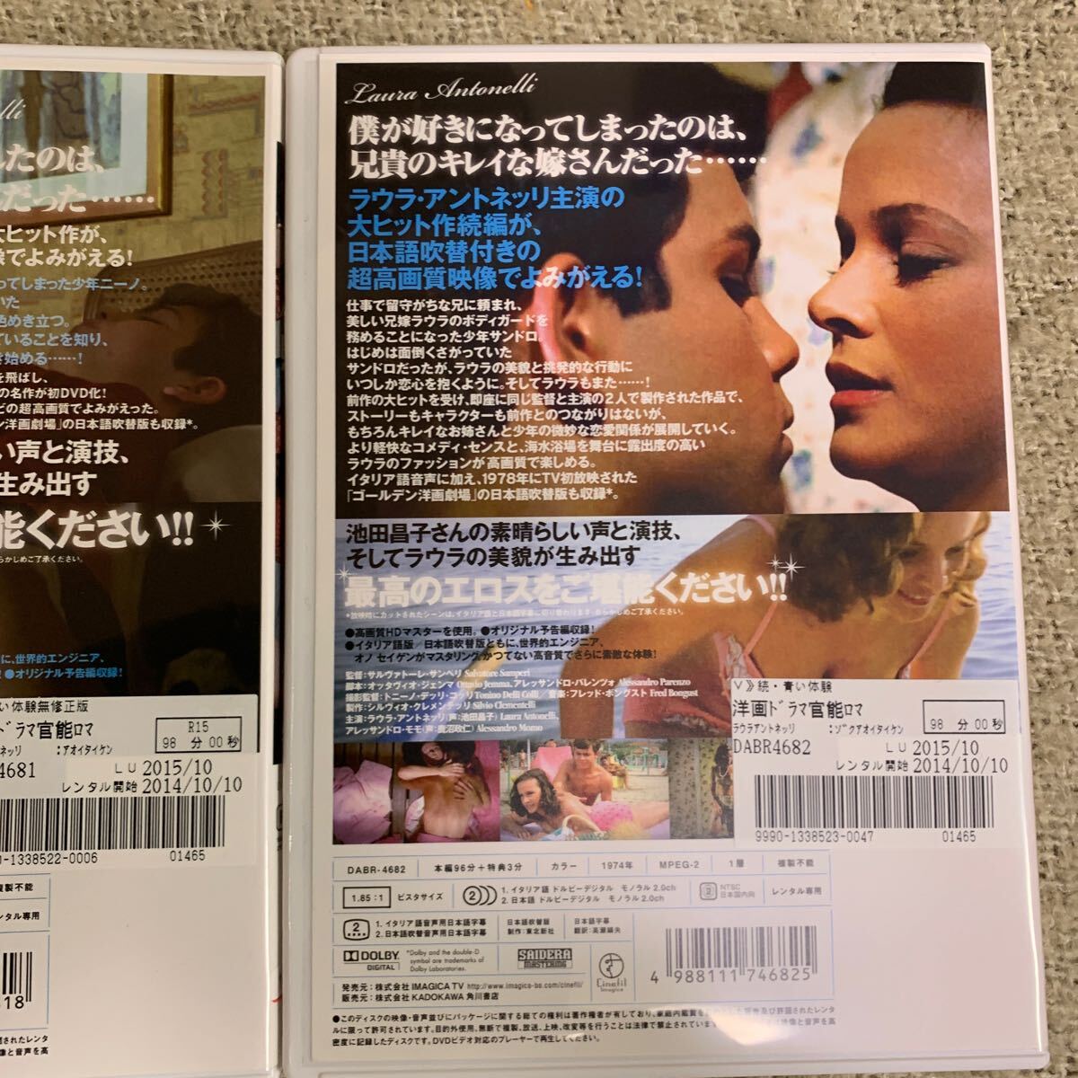 【新品ケースに交換済み・送料無料】　青い体験 続青い体験　DVD セット