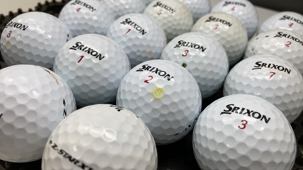 Q205【人気】SRIXON スリクソン Z-STAR XV 2021年モデル ホワイト 20個【B級ランク】【ロストボール】_画像3