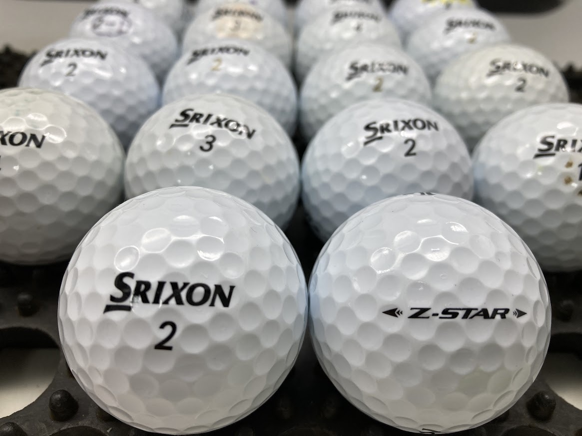 Q179【人気】 SRIXON スリクソン Z-STAR 2021年モデル ホワイト 18個【B級ランク】【ロストボール】_画像1