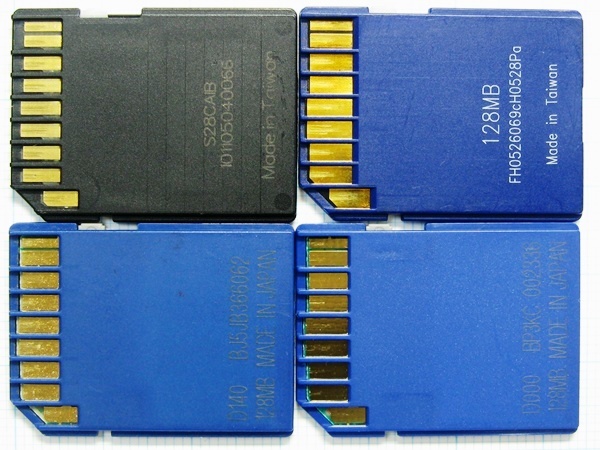 ★ＳＤメモリーカード １２８ＭＢ ４枚 中古★送料６３円～_画像2