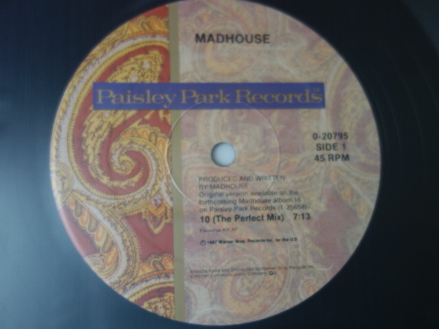 ★レコードH★MADHOUSE / 10 (The Perfect Mix) ★12inch Maxi-Single★ PAISLEY PARK RECORDS / US盤★Prince プリンス_画像2