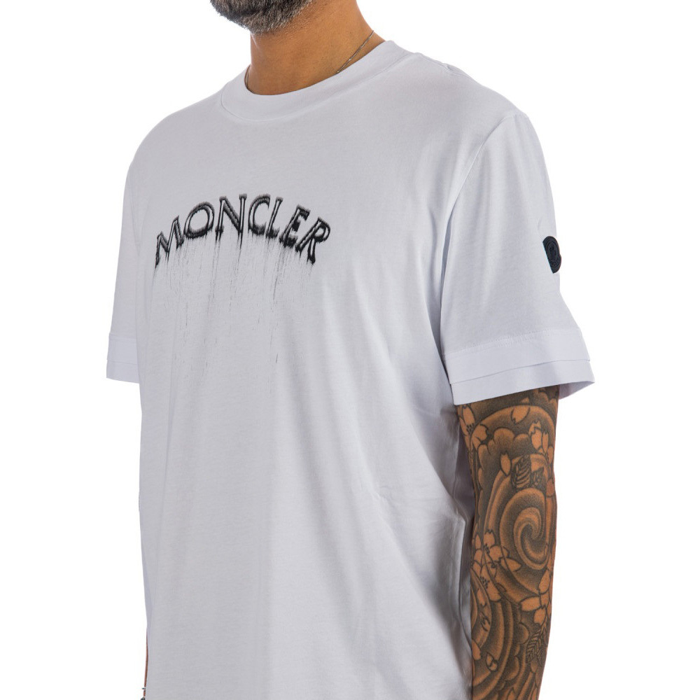 【大人気!】MONCLER☆Tシャツメンズwhite 送料無料 198 MONCLER モンクレール 8C00002 89A17 ホワイト T