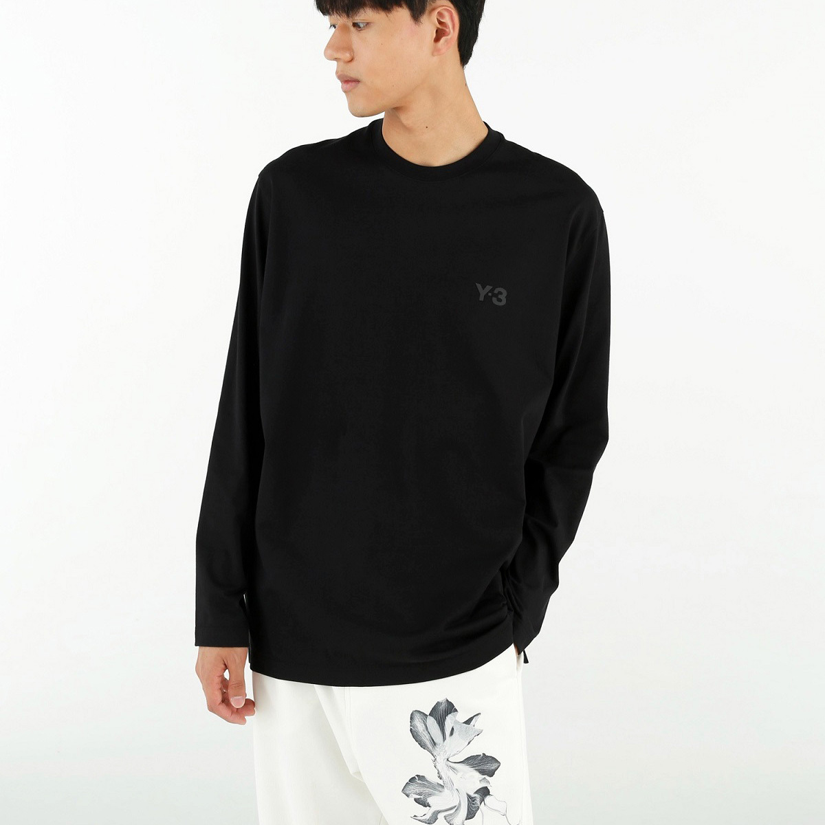 送料無料 1 Y-3 ワイスリー LONG SLEEVE TEE IV8232 ブラック Tシャツ カットソー 長袖 男女兼用 size L