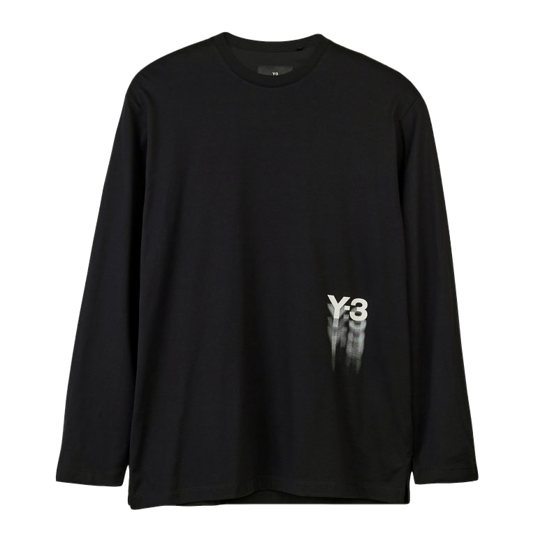 送料無料 2 Y-3 ワイスリー GFX LS TEE IZ3122 ブラック Tシャツ カットソー 長袖 男女兼用 size L