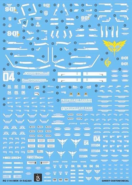 RG 1/144 MSN-04 サザビー専用水転写式デカール_画像8
