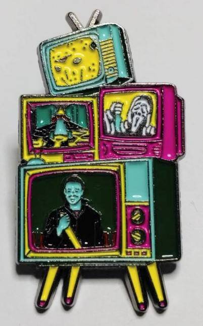 送料無料　ホラーヒーロー　テレビ　ピンブローチ　ピンズ　PINS　バッジ　バッヂ　アメリカン雑貨　スマアク_画像1