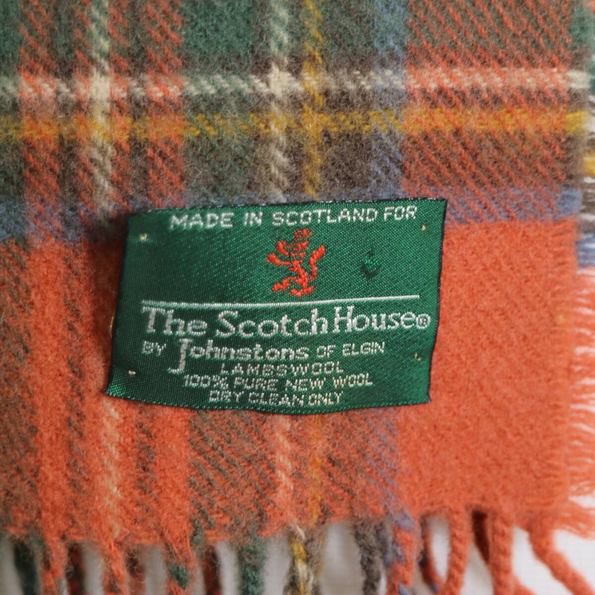 THE SCOTCH HOUSE スコッチハウス カシミヤ 100% マフラー スコットランド製 タータン チェック 防寒 メンズ レディース ファッション _画像6
