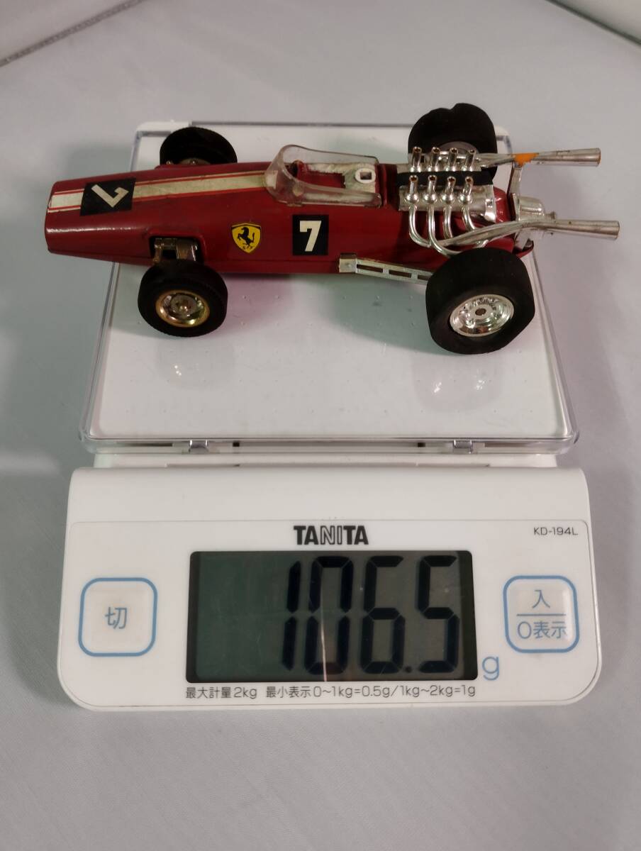 レトロ ドイツ製 フェラーリ F1カー 模型 1/28 おもちゃ レース フォーミュラー１ 車 FERRARI 昭和レトロ 当時物 年代物 ヴィンテージの画像10