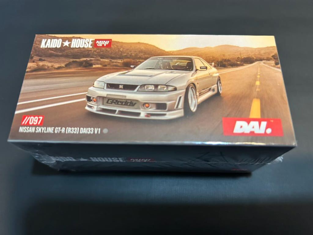 KAIDO★HOUSE NISSAN SKYLINE R33 GT-R “DAI33 V1” 1/64MINIGT KHMG097 開封済の画像1