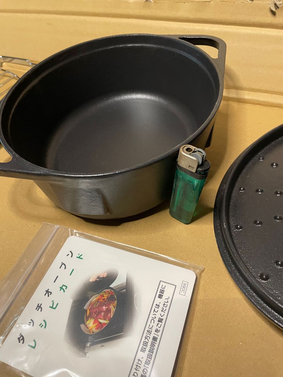 ダッチオーブン本体セット　調理器具　鍋　BBQ  アウトドア　ソロキャンプ　新品