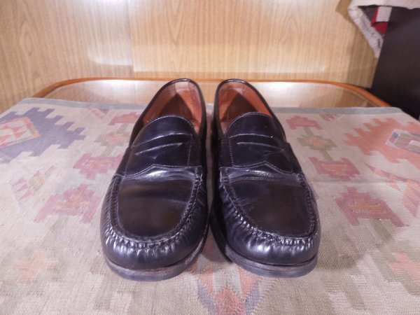 * big size #USA made #Allen Edmonds#Waldenpe knee Loafer black US13B#30cm slip-on shoes 