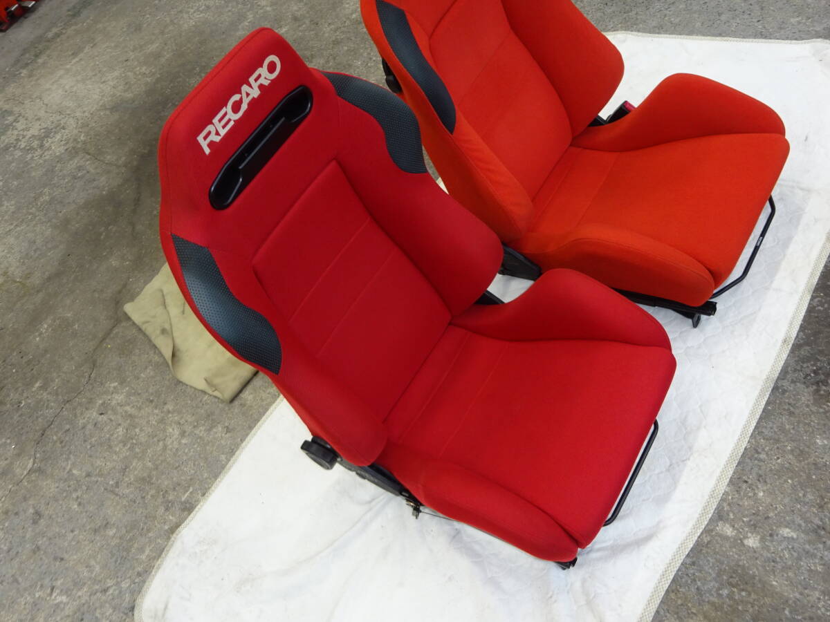 レカロ RECARO SR3 SR-3 エスアールスリー レッド 赤 セミバケットシート 破れなし 美品 シートレール・ベルトキャッチは付属しませんの画像2