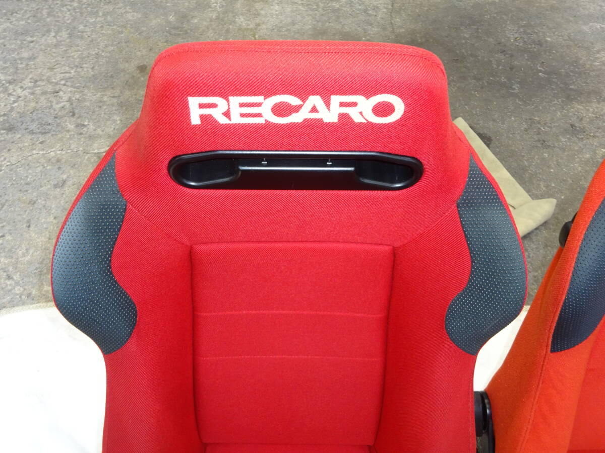 レカロ RECARO SR3 SR-3 エスアールスリー レッド 赤 セミバケットシート 破れなし 美品 シートレール・ベルトキャッチは付属しませんの画像5