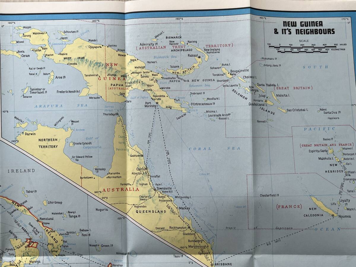 パプアニューギニア　地図　英語版　ポートモレスビー地図(詳細インデックス入り)/ソロモン諸島/ガダルカナル/ビスマルク諸島_画像5