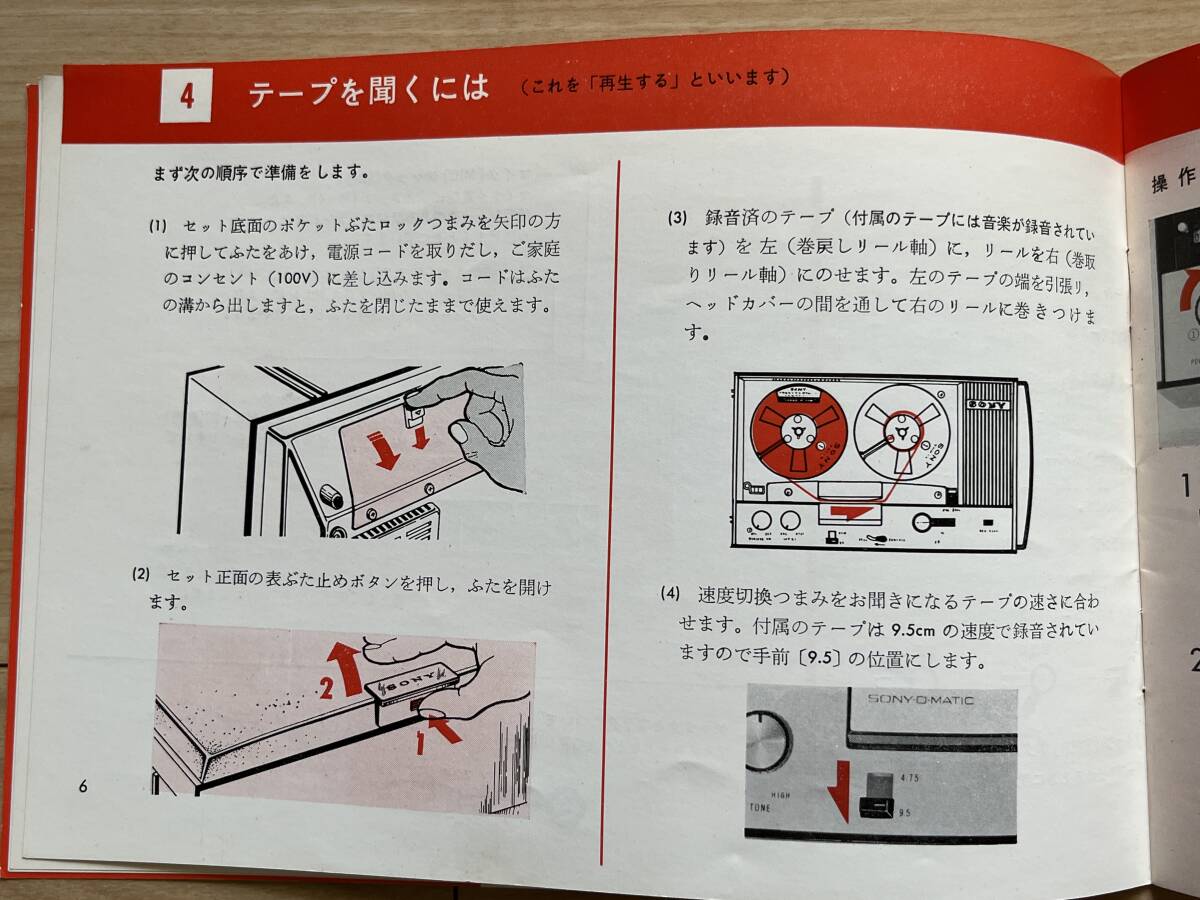 SONY テープコーダー　ソニオマチック F TC-220 取扱説明書_画像4