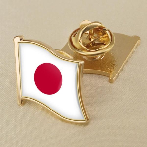 ピンバッジ 日本の国旗 デラックス薄型キャッチ付き日の丸日章旗 ピンズ NIHON NIPPON JAPAN FLAG ピンバッチ_画像3
