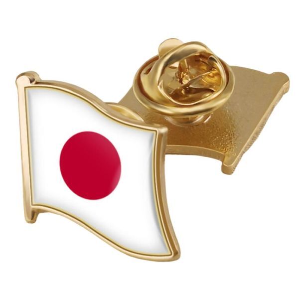 ピンバッジ 日本の国旗 デラックス薄型キャッチ付き日の丸日章旗 ピンズ NIHON NIPPON JAPAN FLAG ピンバッチ_画像1