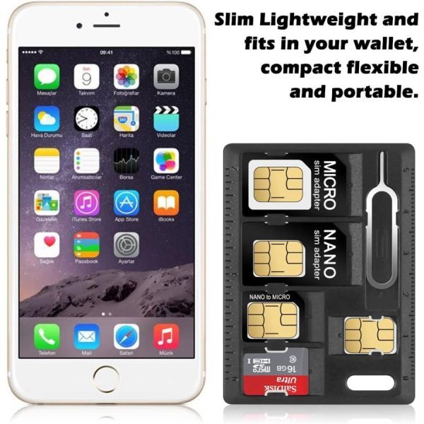 SIMカード MicroSD ホルダー リリースピン メモリーカード収納ケース マイクロナノ SIM交換ピンの画像3