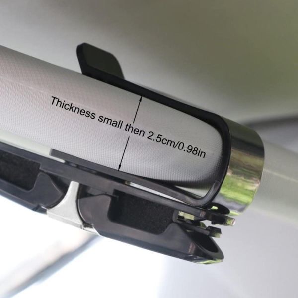サングラスホルダー メガネホルダー 車 眼鏡 サンバイザー 収納 カード 駐車券 クリップ シルバー 2個セットの画像10