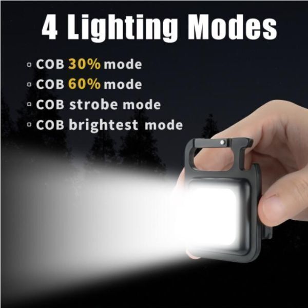 懐中電灯 LED COBライト LEDライト 屋外 防水 充電式 USB 作業 小型 LED投光器 ミニ アウトドア キャンプ 軽量 ランタン 防災 8個_画像6
