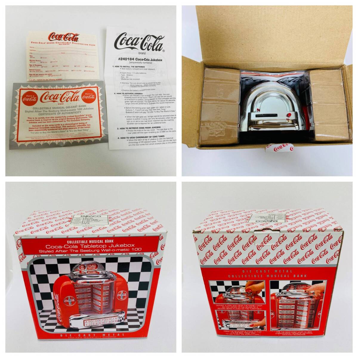 送料無料 ほぼ新品【コカコーラ ビンテージジュークボックス型 送料無料 ほぼ新品【コカコーラ ビンテージジュークボックス型