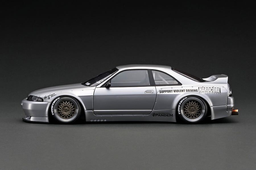 【web限定】IG3031 ignition model 1/18 PANDEM GT-R(BCNR33) Silver With Engine イグニッションモデル エンジン付き の画像4