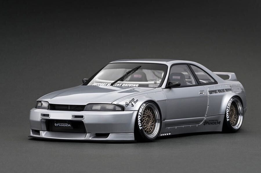 【web限定】IG3031 ignition model 1/18 PANDEM GT-R(BCNR33) Silver With Engine イグニッションモデル エンジン付きの画像2