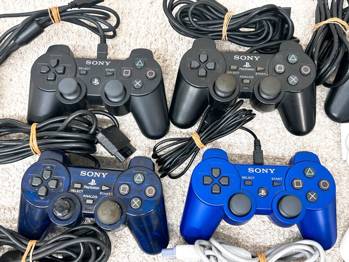 A343 PS controller wireless wire large amount set sale SONY HORI NAMCO NEGCON PlayStation PlayStation operation not yet verification 
