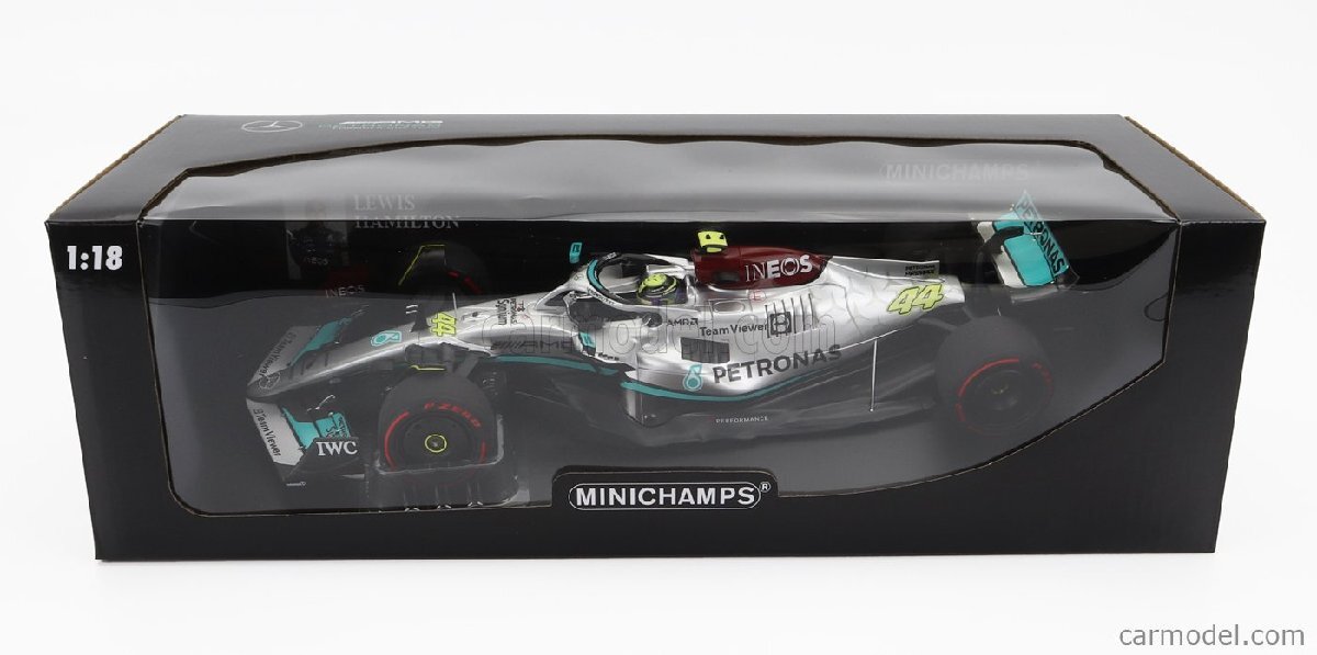 Minichamps 1/18 2022年11月ブラジルGP ２位 メルセデス AMG ペトロナス MERCEDES GP - F1 W13E TEAM MERCEDES-AMG PETRONAS No.44の画像7