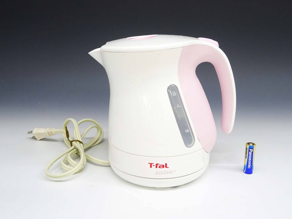 ◆(NS) 通電・動作確認済 T-fal ティファール 電気ケトル ジャスティン プラス シュガーピンク 1.2L KO340178 ポット 家電 キッチン雑貨の画像2