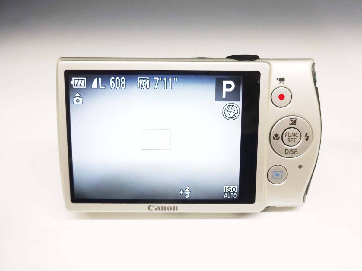 ◆(NS) Canon キャノン IXY 600F FULL HD PC1676 コンパクトデジタルカメラ シルバー バッテリー 2点セット SDカード付 ※レンズに汚れ有_画像5