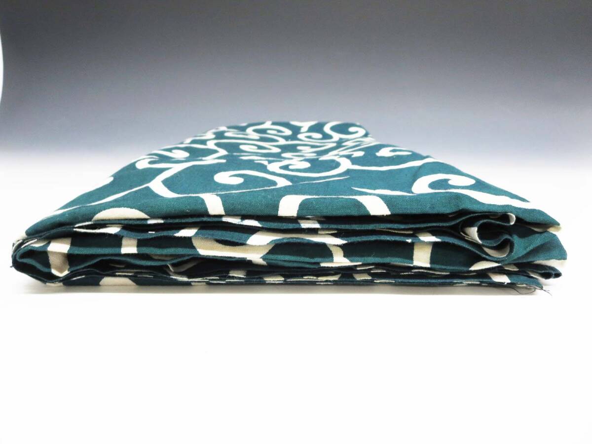 *(EG) ② large size furoshiki Tang . pattern tradition pattern .... deep green color remake material old cloth Japanese style photographing properties lion Mai approximately 190cm× approximately 188cm Showa Retro 